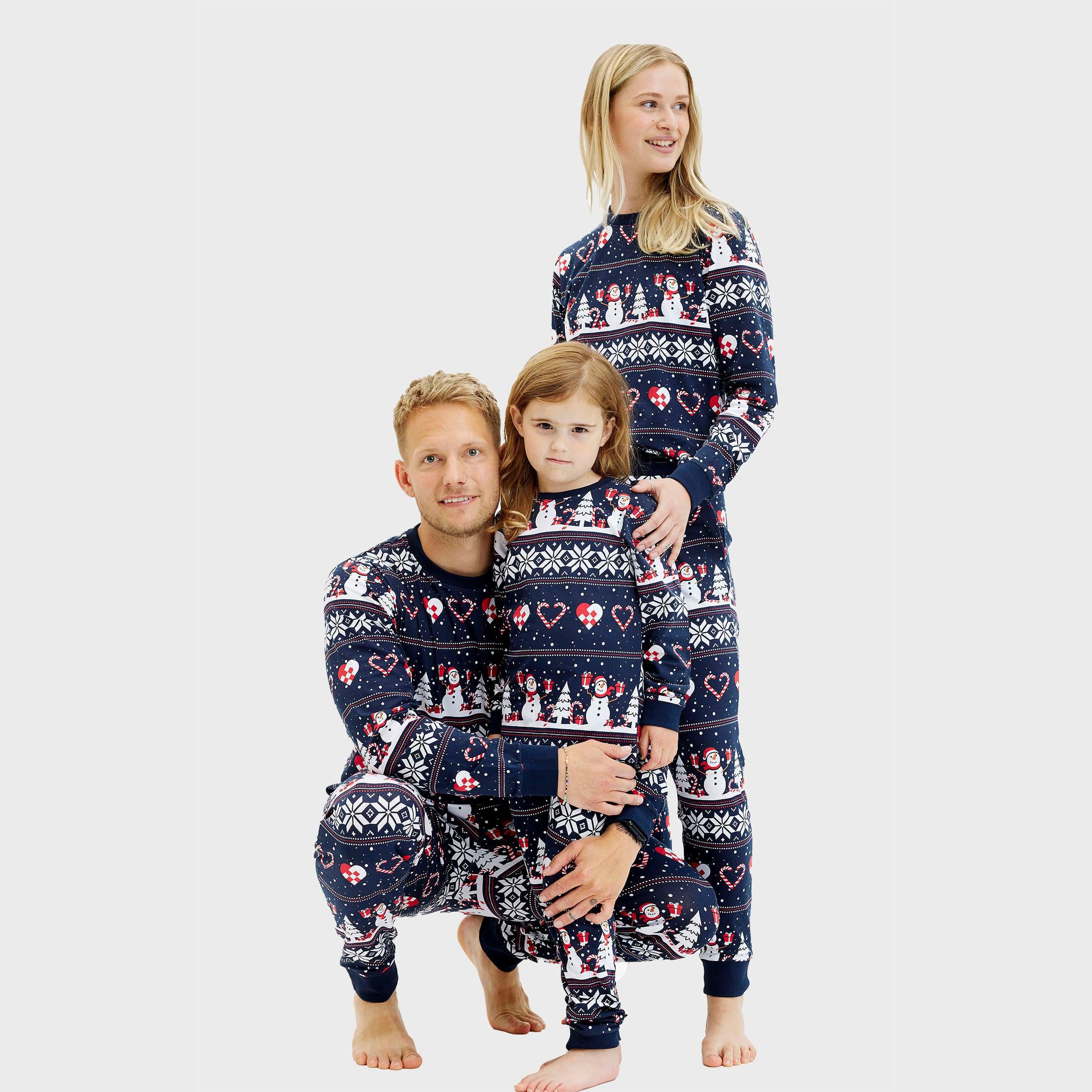 Kersthart Kerstpyjama Navy - Heren.